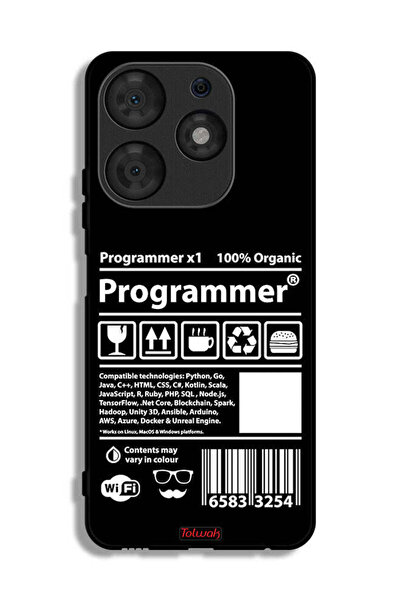 Tolwak Tecno Spark 10 Pro Protective Case Cover Programmer Sticker