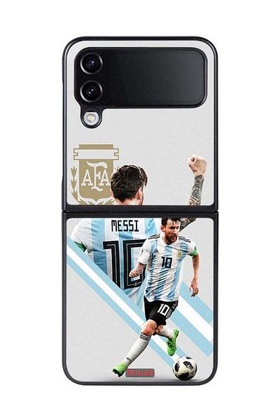 Tolwak Samsung Galaxy Z Flip 4 Protective Case Cover Leo Messi Art
