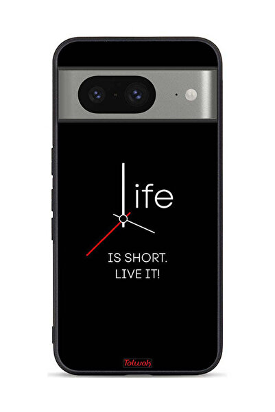 Tolwak Google Pixel 8 Protective Case Cover Life Is Short Live It