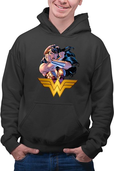 OEM Men's Hoodie Wonder Woman Fight Book Cartoons Animation