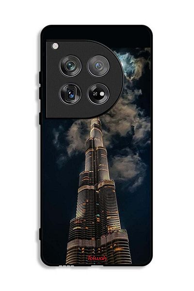 Tolwak OnePlus 12 Protective Case Cover Burj Khalifa In Night