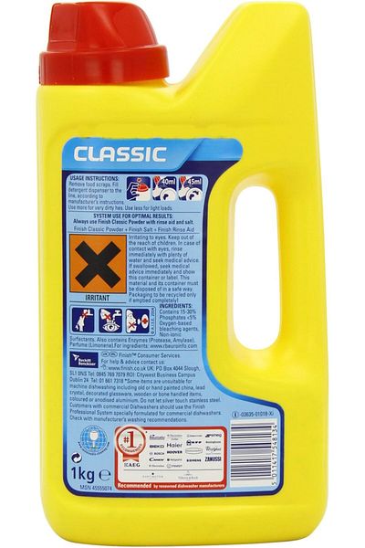 Finish Finish Dishwasher Powder, Classic Lemon