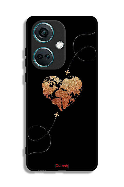 Tolwak غطاء حماية لهاتف OnePlus Nord CE3 بنقشة طائرات تلامس القلب