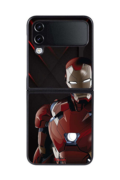 Tolwak غطاء حماية لهاتف Samsung Galaxy Z Flip 4 بتصميم Iron Man