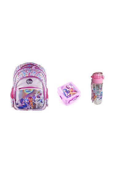 GENC DIJITAL BASKI My Little Pony 22618 Primary School Backpack and Nutrition Set (Bottle + Lunch Box)