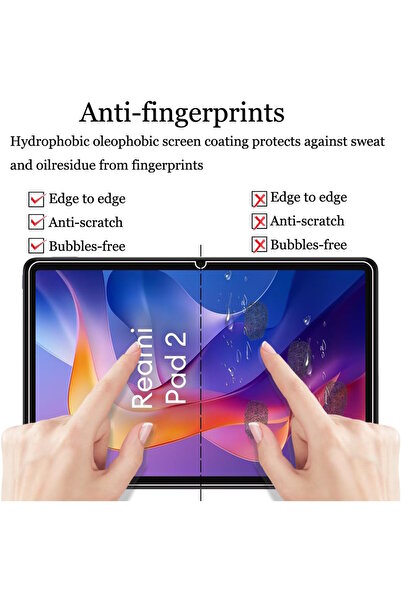 m.tk moveteck Xiaomi Redmi Pad 2 11 بوصة 2025 متوافق مع واقي الشاشة زجاج شفاف نانو مرن غير قابل للكسر زجاج لوحي 9H