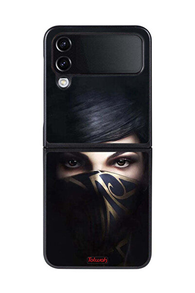 Tolwak غطاء حماية لهاتف سامسونج جالاكسي زد فليب 4 بتصميم فتاة محجبة