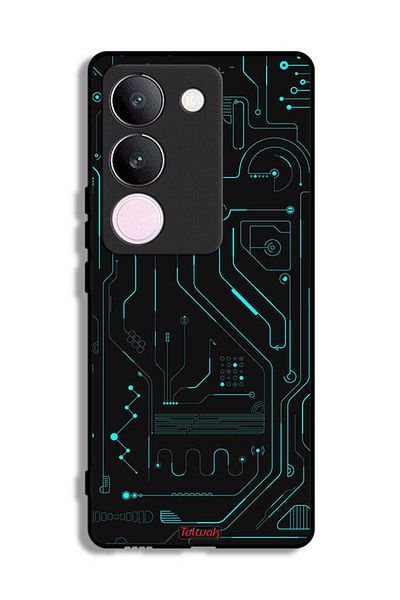 Tolwak vivo V29 Protective Case Cover Digital Art Circuits Minimalism Multiple Display