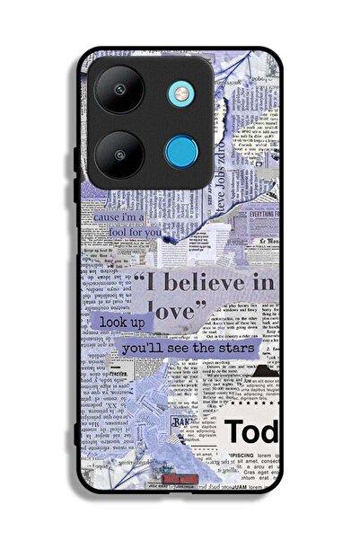 Tolwak غطاء حماية لهاتف إنفينيكس سمارت 7 بنقشة جريدة