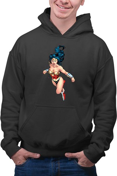 OEM Men's Hoodie Wonder Woman Fly Cape Adventure Powers