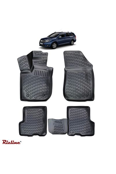 Rizline 3D tray car mats – Dacia Logan 2 MCV (2013–2024) – Front + rear set