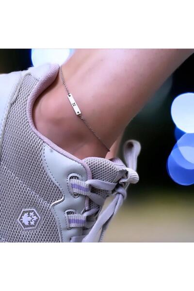 ARCHINO GOLD N Harfi Yazılı Dikdörtgen Motifli 925 Ayar Gümüş Plakalı Hediyey...