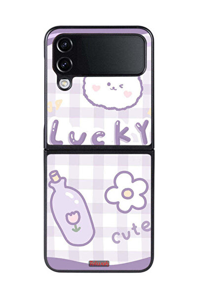 Tolwak غطاء حماية لهاتف سامسونج جالاكسي زد فليب 4 - لاكي كيوت