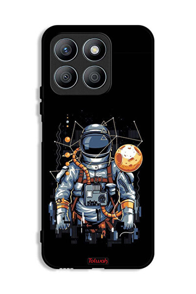 Tolwak غطاء حماية لهاتف Honor X8b - فن تجريدي لرائد فضاء