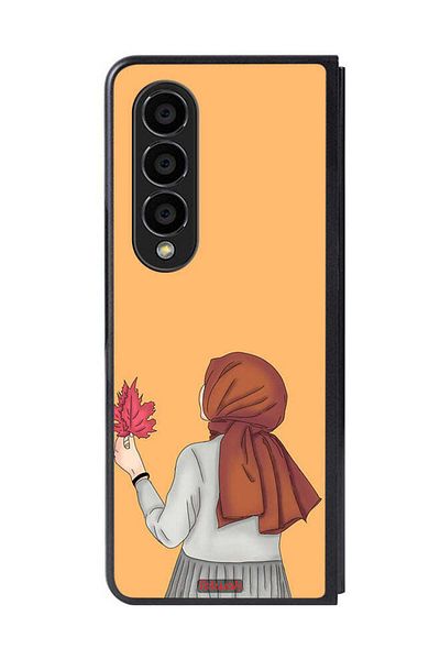 Tolwak Samsung Galaxy Z Fold 4 Protective Case Cover Holding Leaf