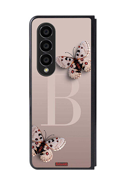 Tolwak غطاء حماية لهاتف سامسونج جالاكسي زد فولد 4 بنقشة فراشات