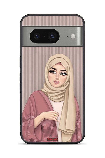 Tolwak Google Pixel 8 Protective Case Cover Hijab Girl Art