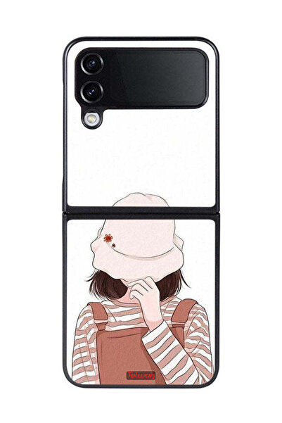 Tolwak غطاء حماية لهاتف سامسونج جالاكسي زد فليب 4 مع غطاء للوجه من القبعة