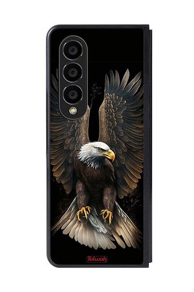 Tolwak Samsung Galaxy Z Fold 4 Protective Case Cover Eagle Spread Wings
