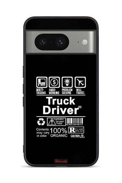 Tolwak Google Pixel 8 Protective Case Cover Truck Driver Sticker