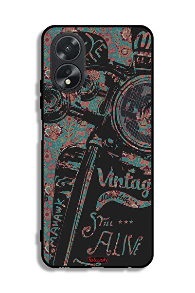 Tolwak غطاء حماية لهاتف Oppo A38 - دراجة نارية كلاسيكية