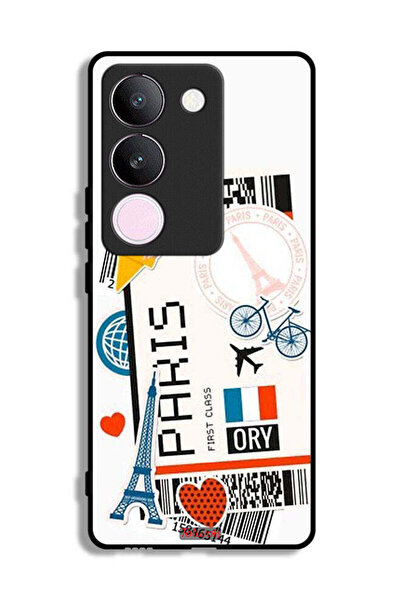 Tolwak غطاء حماية لهاتف فيفو S17 - ملصق باريس