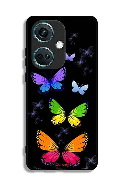 Tolwak OnePlus Nord CE3 Protective Case Cover Colorful Butterflies