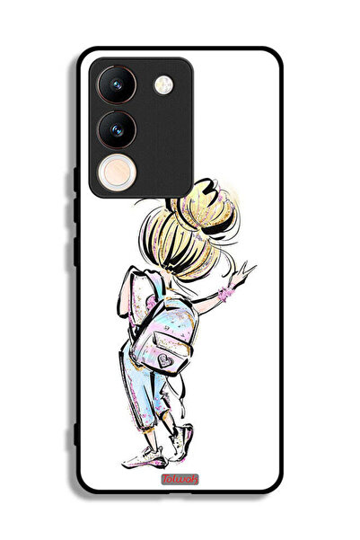 Tolwak غطاء حماية فيفو V29e بتصميم فتاة العودة إلى المدرسة