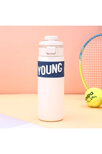 Mobcos 304 Stainless Steel Double Wall Vacuum Insulated Cup with Bounce Lid Straw Water Bottle