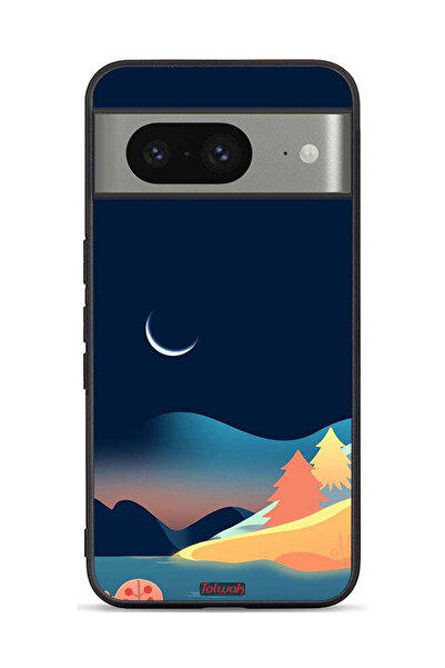 Tolwak غطاء حماية لجهاز جوجل بيكسل 8 بتصميم رسم تجريدي للقمر