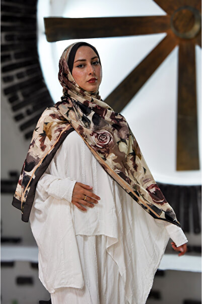 MSCARFS شال حريري من القطن بنمط Liva