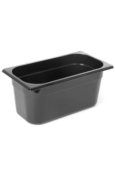 HENDI Pojemnik z czarnego poliwęglanu GN 1/3 wys. 100 mm - 862520