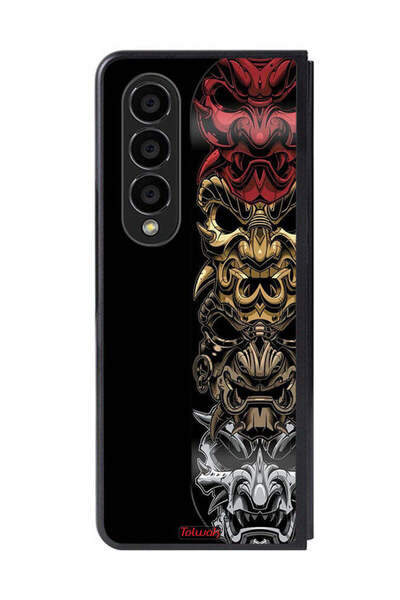 Tolwak غطاء حماية لهاتف Samsung Galaxy Z Fold 4 مع رسومات فنية للرؤوس