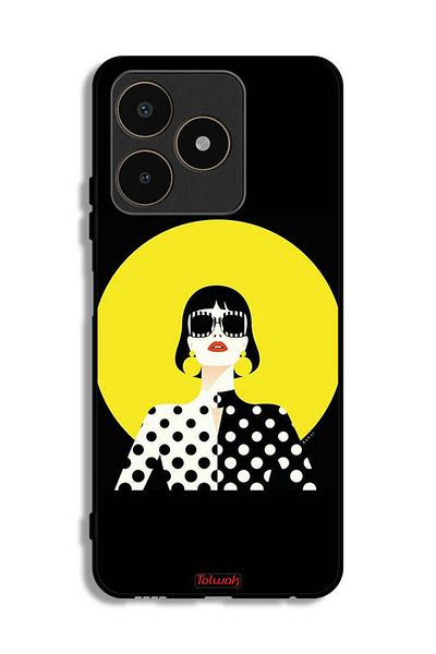 Tolwak Realme C53 Protective Case Cover Stylish Girl Art