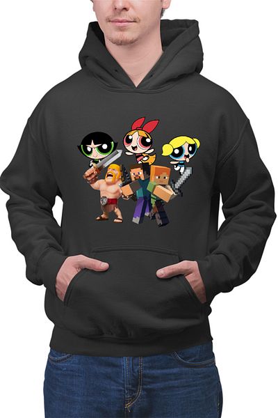OEM Men's Hoodie Minecraft Powerpuff Girls Clash Royale Super Powers