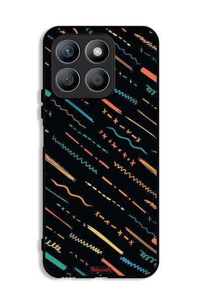 Tolwak غطاء حماية لهاتف Honor X8b بنمط خطوط تجريدية X