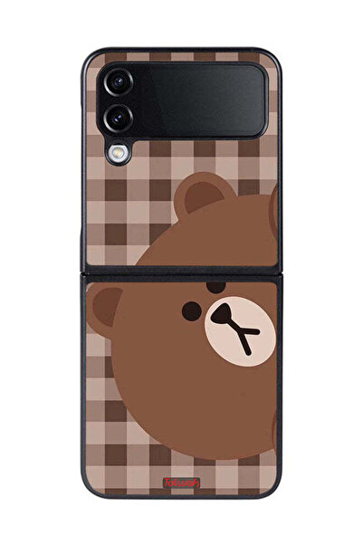 Tolwak غطاء حماية لهاتف سامسونج جالاكسي زد فليب 4 بتصميم دب تيدي