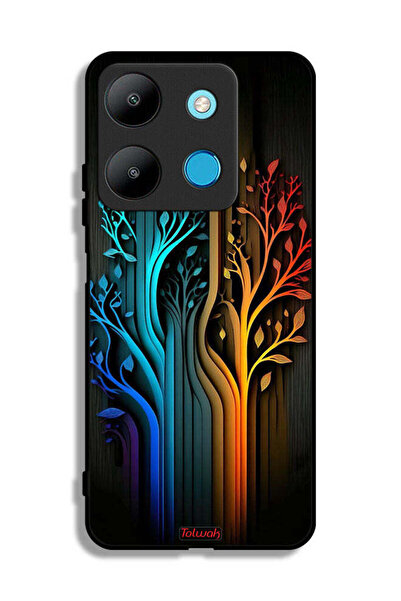 Tolwak غطاء حماية لهاتف إنفينيكس سمارت 7 برسومات أوراق الشجر