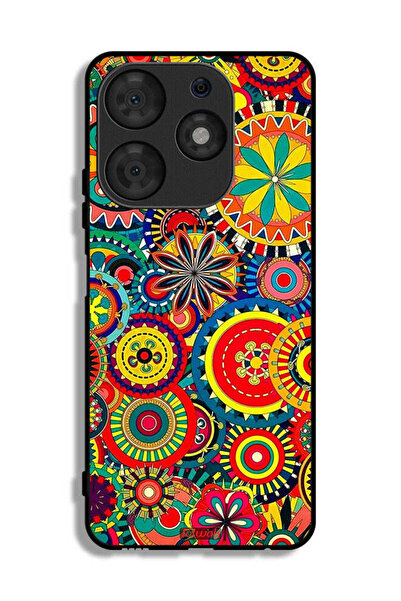 Tolwak غطاء حماية لهاتف تكنو سبارك 10 برو بنمط ماندالا ملون