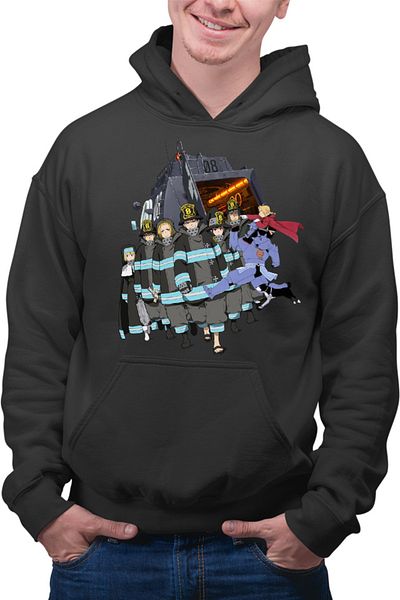OEM Men's Fire Force All Team Otaku Hoodie