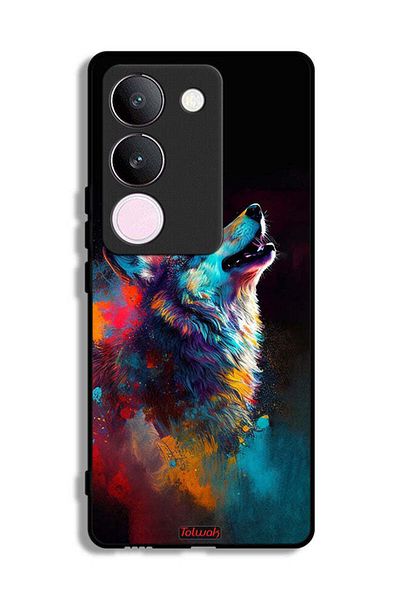 Tolwak vivo S17 Protective Case Cover Wolf Colorful Art