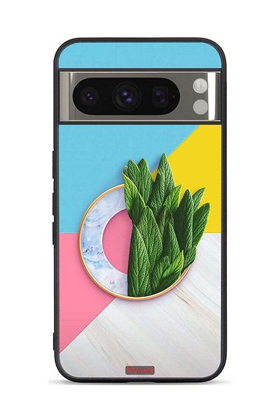 Tolwak Google Pixel 8 Pro Protective Case Cover Leaves Abstract Pattern