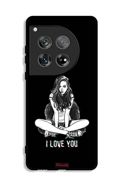 Tolwak غطاء حماية لهاتف OnePlus 12 برسومات "أحبك"