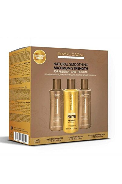 Brasil Cacau مجموعة بروتين التنعيم 110 مل - علاج احترافي للشعر بالكيراتين