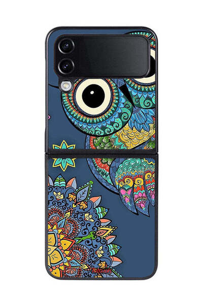 Tolwak غطاء حماية لهاتف سامسونج جالاكسي زد فليب 4 بتصميم بومة زهرية