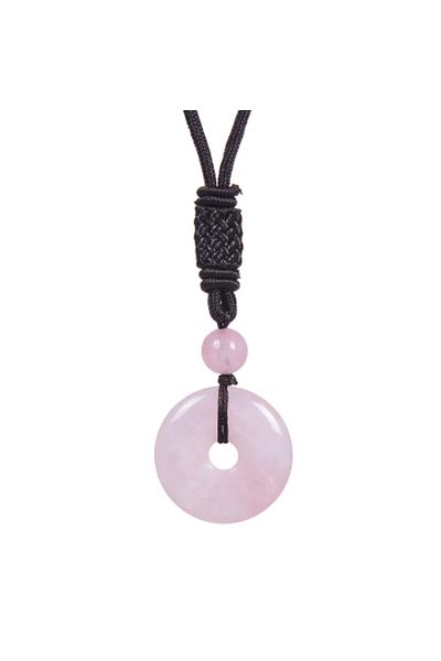OEM FENG SHUI PENDANT OF ROSE QUARTZ CRYSTAL | PROTECTION AND LOVE