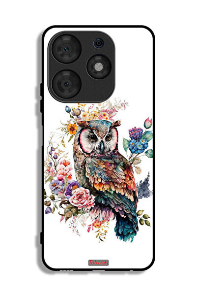 Tolwak غطاء حماية لهاتف تكنو سبارك 10 برو بتصميم بومة فنية تجريدية