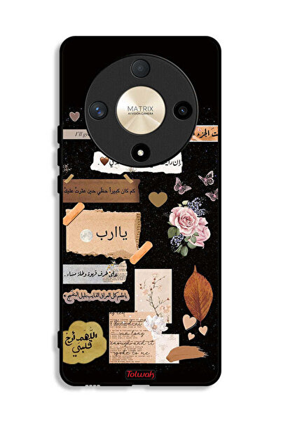 Tolwak Honor X9b Protective Case Cover Arabic Quotes And Flowers Art