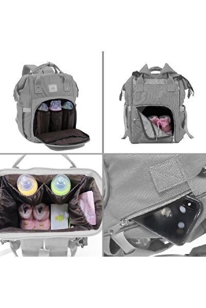 OEM Baby organizer backpack, 25x15x37 cm, 4 compartments, 4 pockets, 3 insulated bottle holders