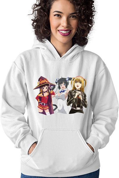 OEM Women's Hoodie DanMachi Hestia Konosuba Megumi Death Note Misa